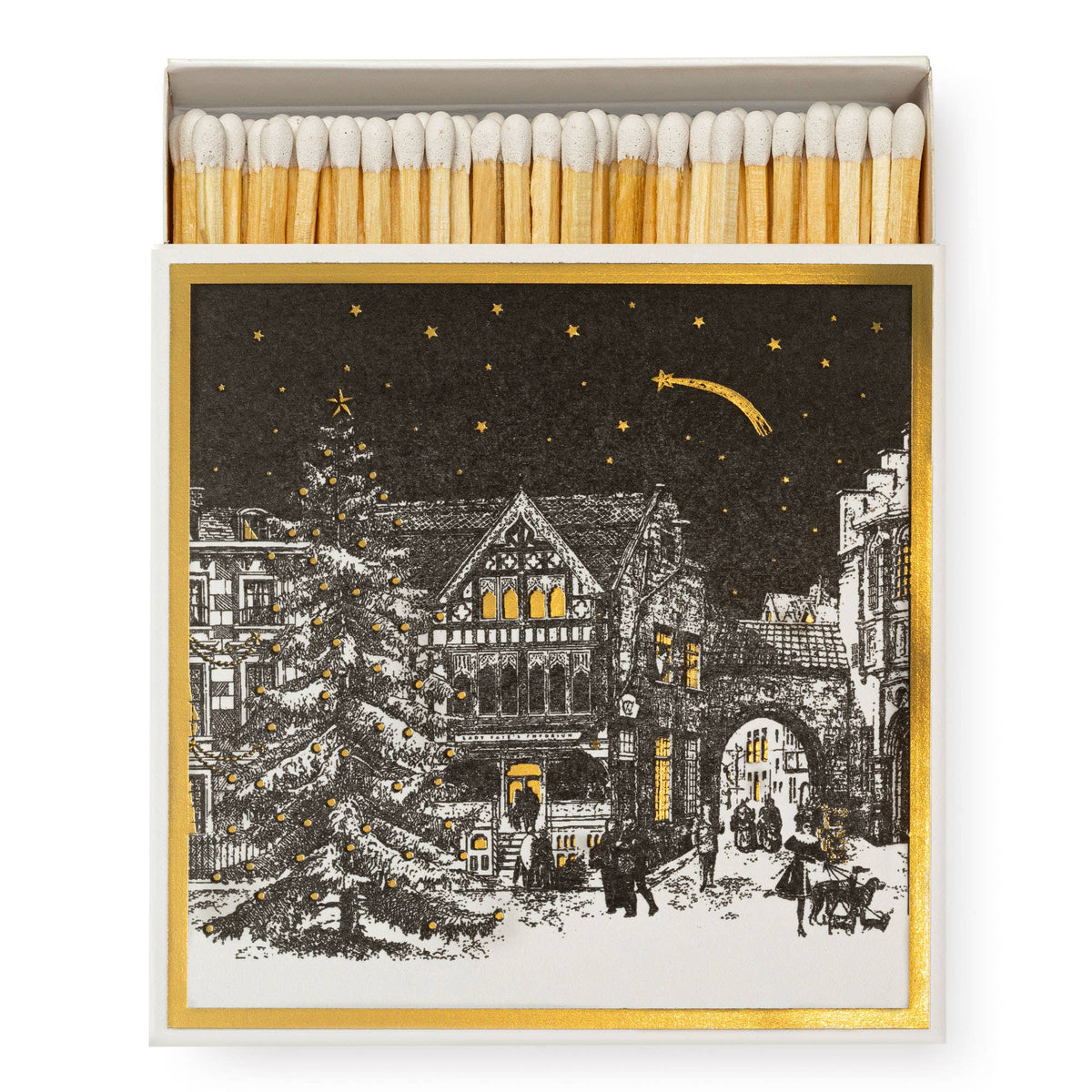 Starry Night | Square - Christmas Safety Matches 🎄 - Goldenfinch Boutique