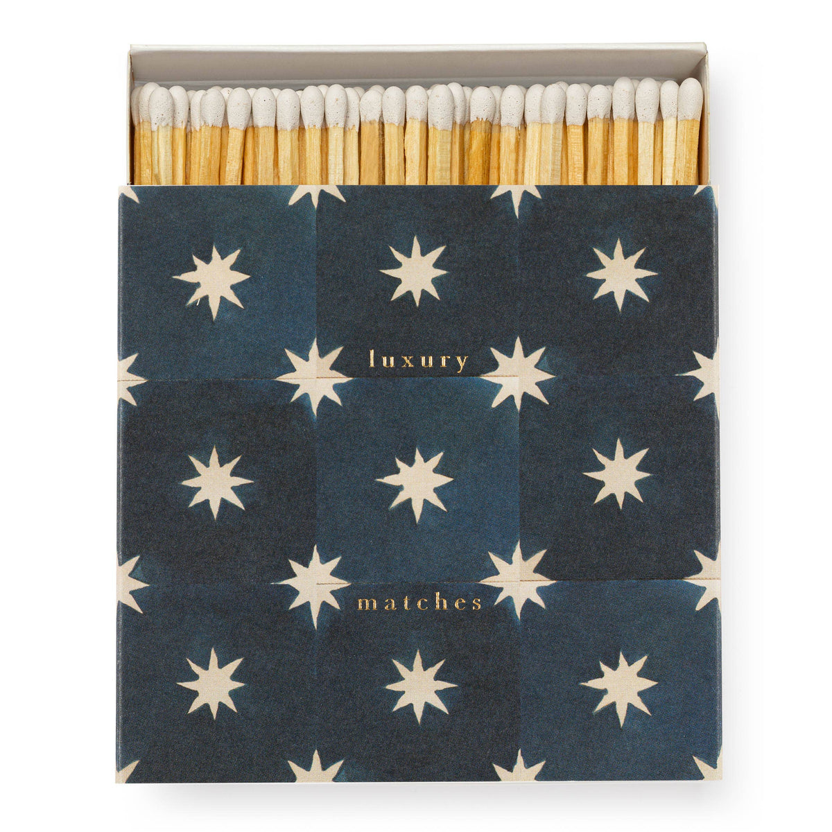 Navy Star Tile | Square - Safety Matches 🎄 - Goldenfinch Boutique