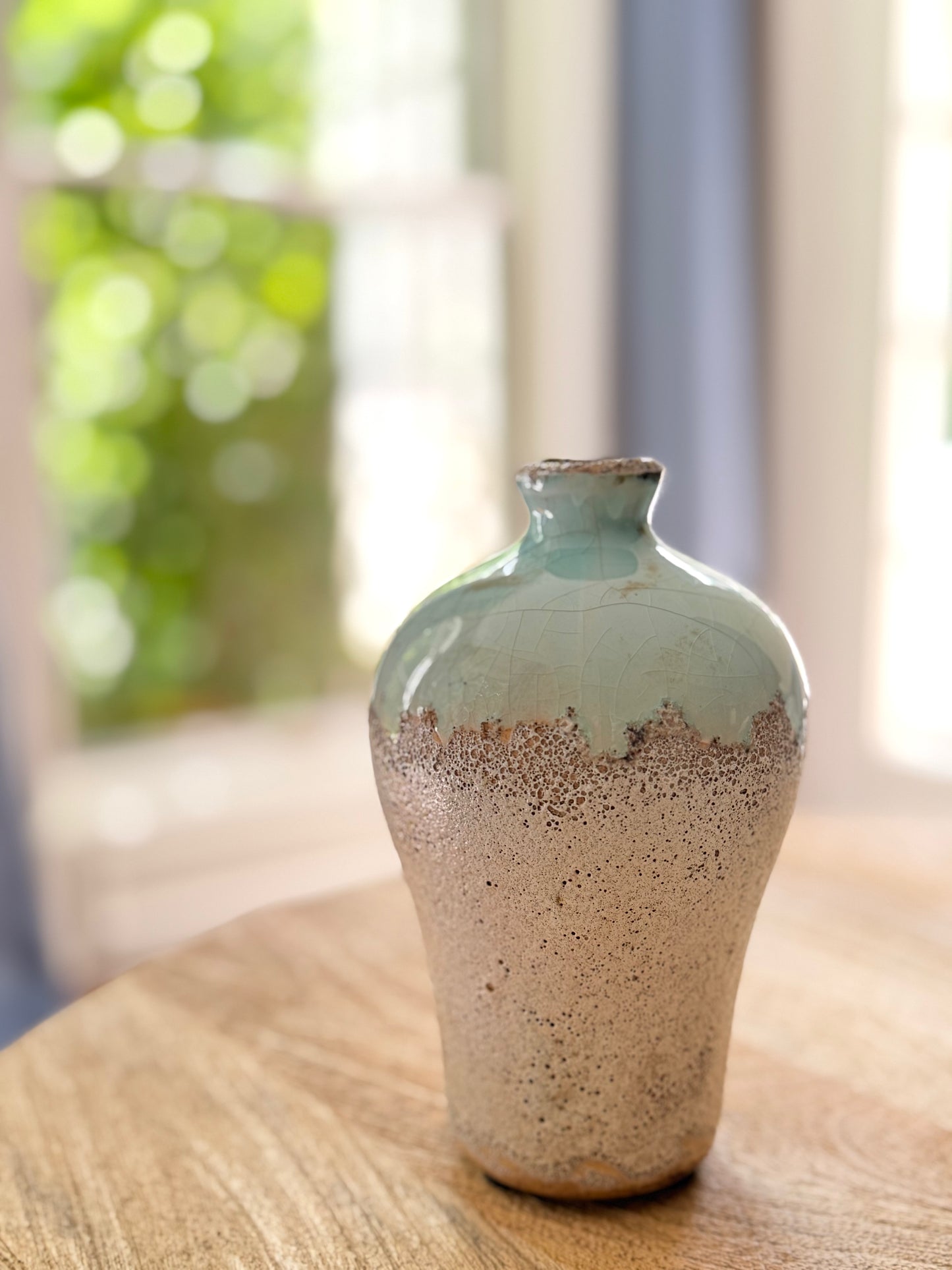 Distressed Terra Cotta Vase, Blue - Goldenfinch Boutique