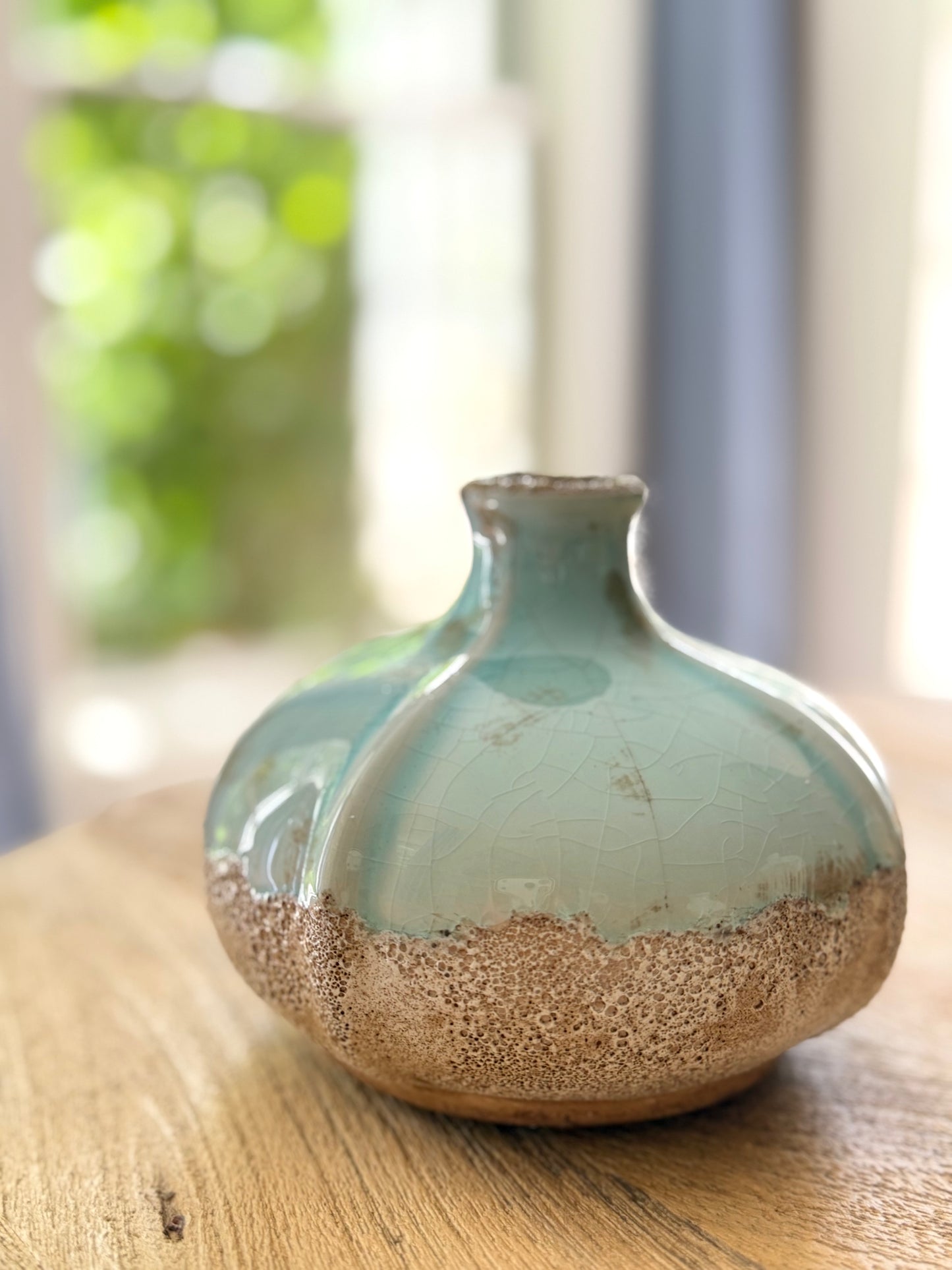 Distressed Terra Cotta Vase, Blue - Goldenfinch Boutique