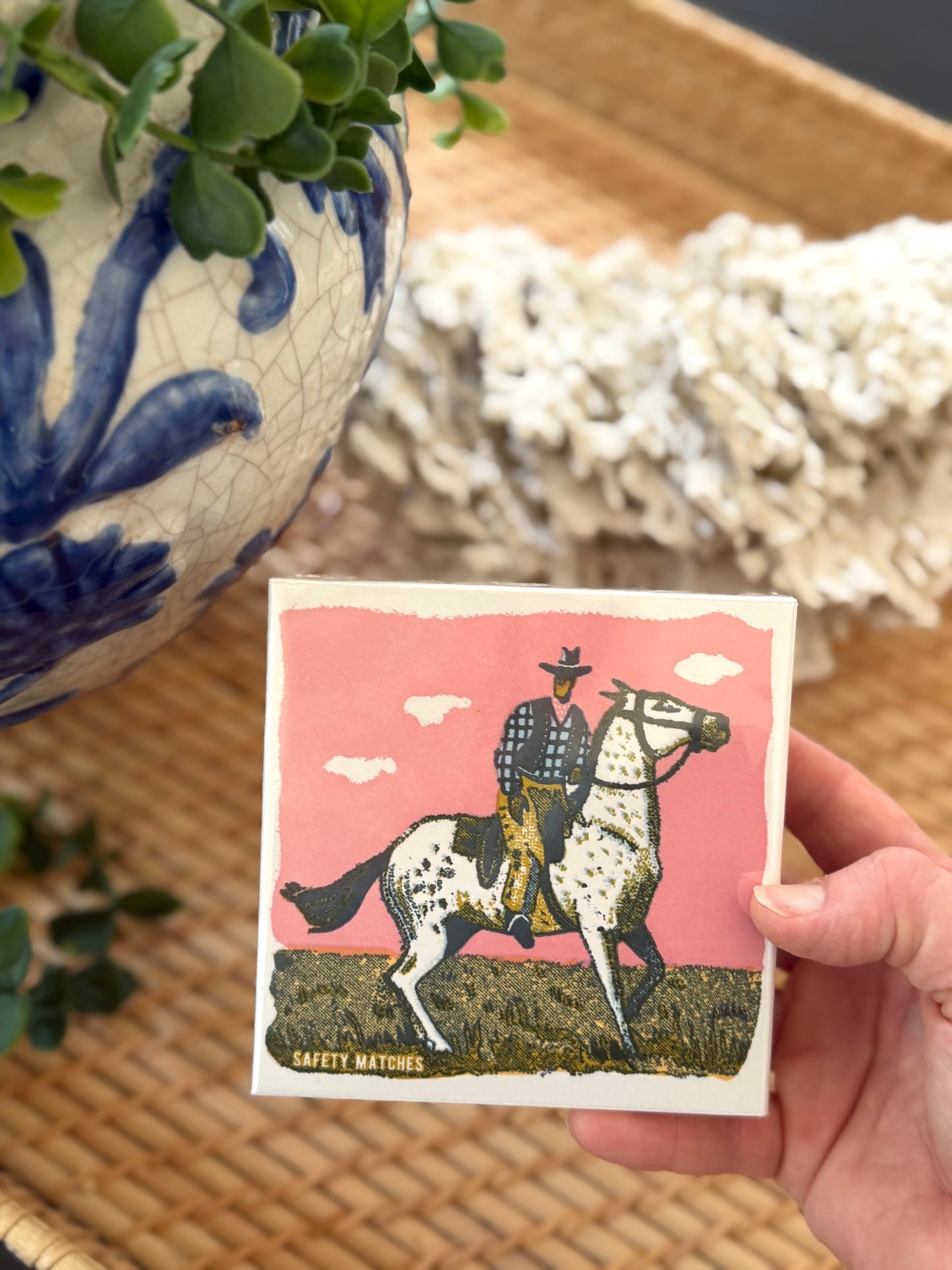 Pink Cowboy Safety Matches - Goldenfinch Boutique