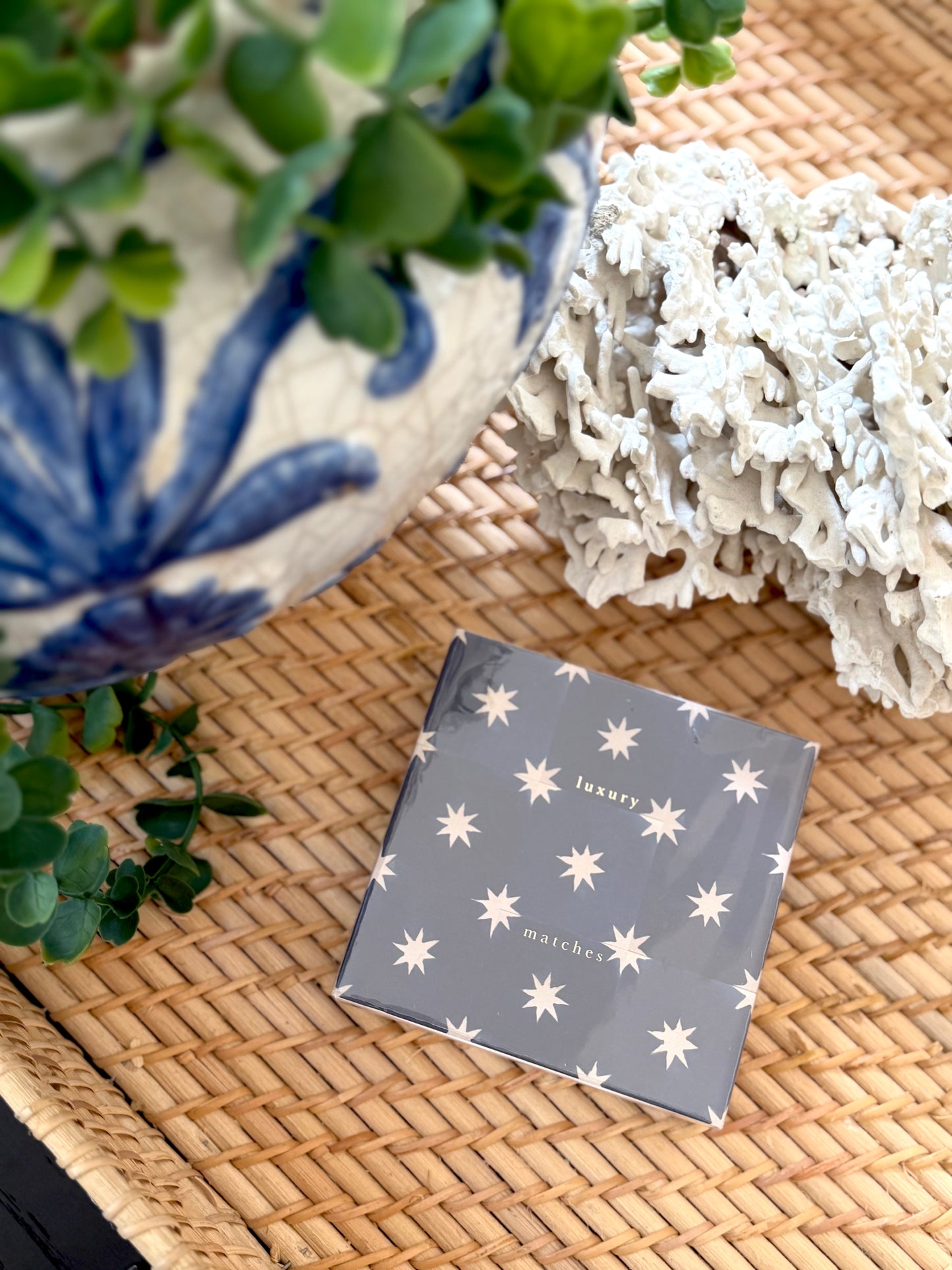 Navy Star Tile Safety Matches - Goldenfinch Boutique
