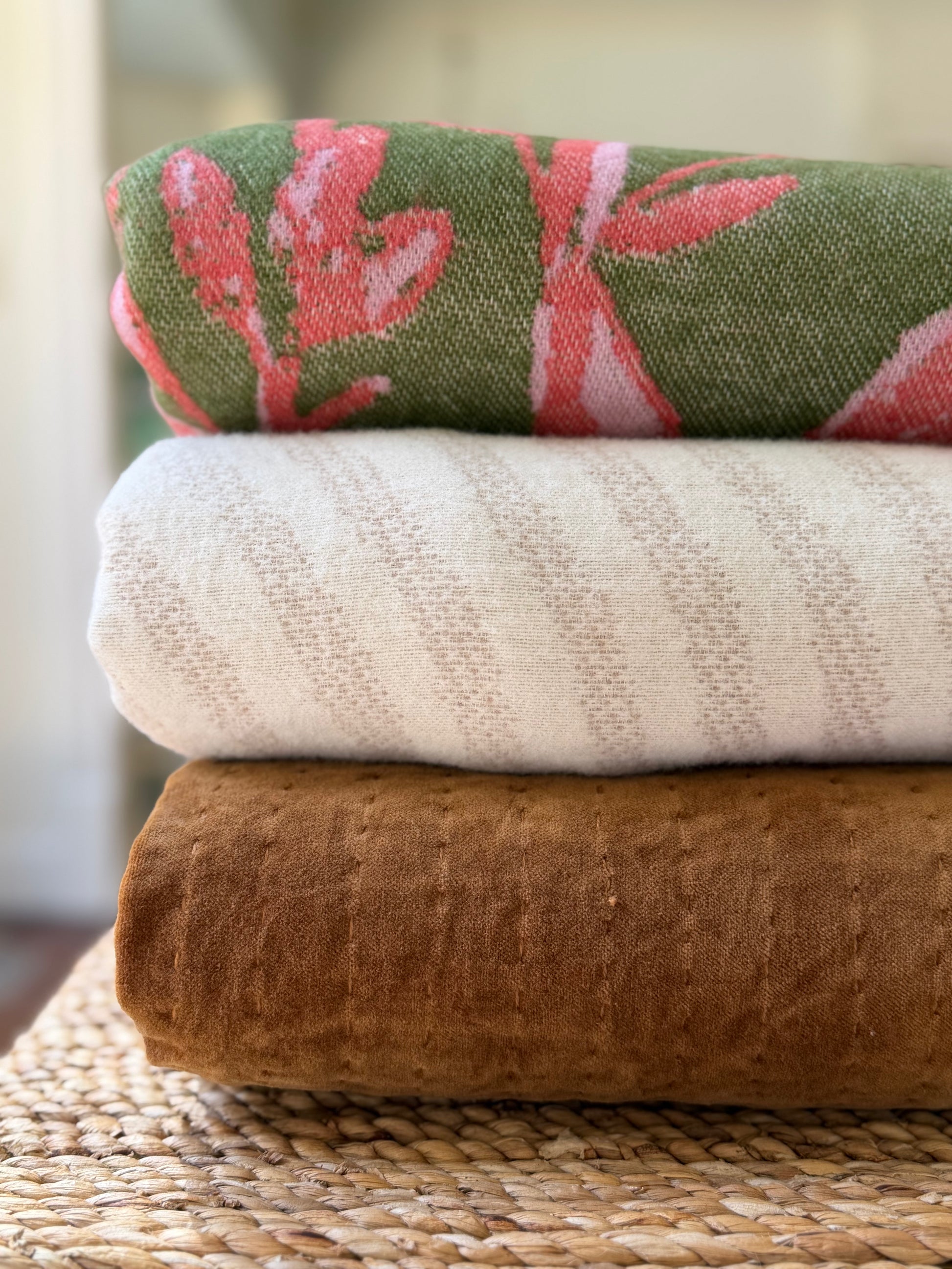 Rust Orange Boucle Throw - Goldenfinch Boutique