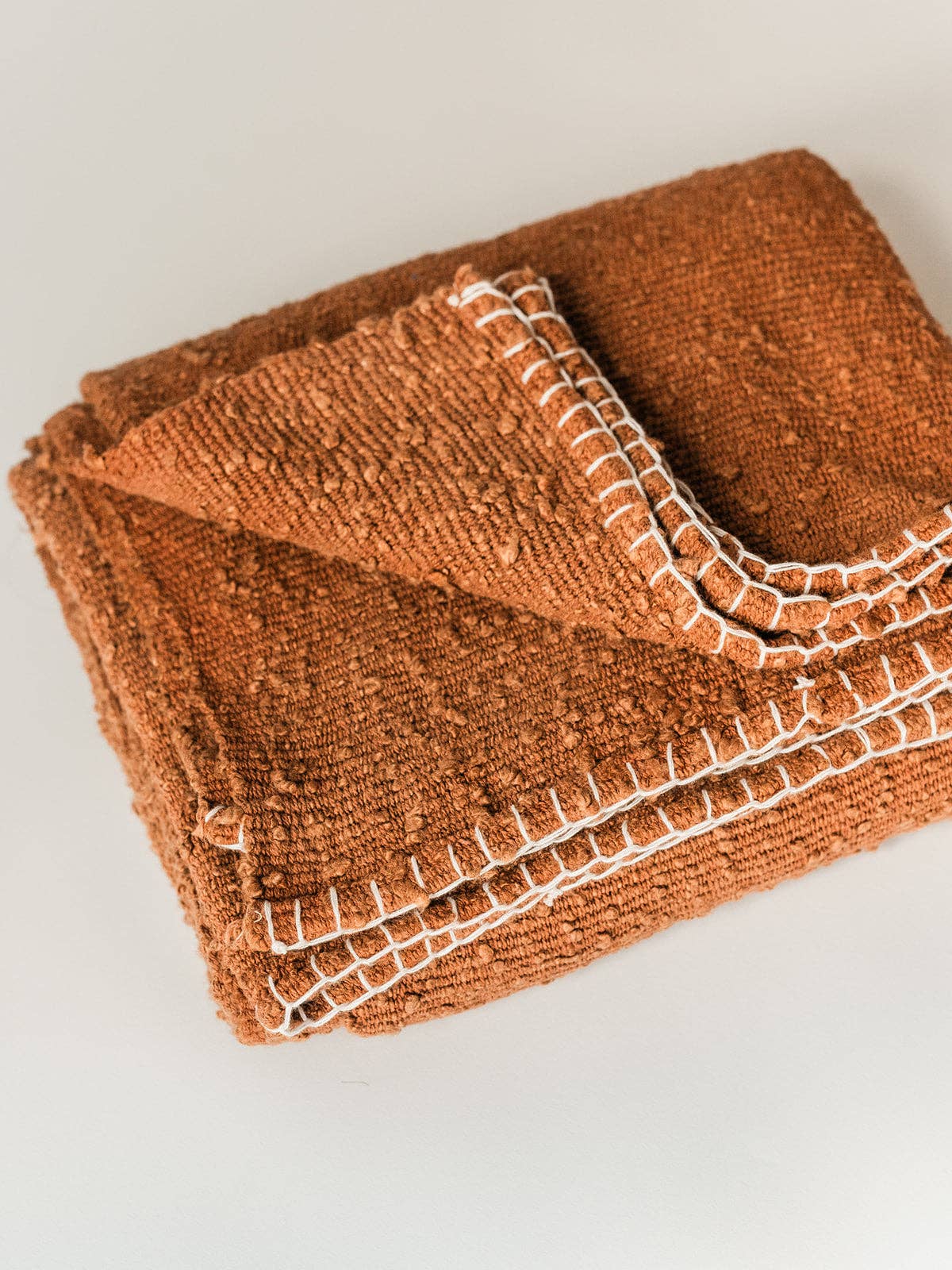 Co.House Designs - Millie Boucle Throw: ORANGE - Goldenfinch Boutique