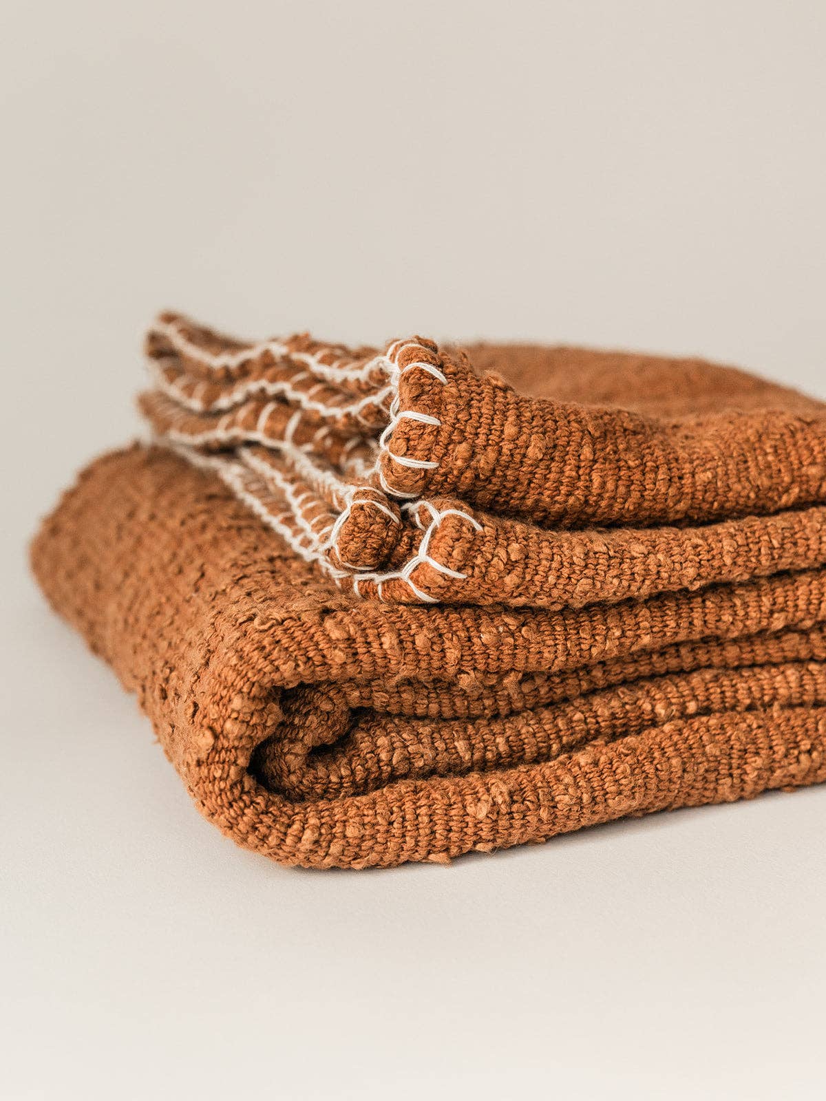 Co.House Designs - Millie Boucle Throw: ORANGE - Goldenfinch Boutique